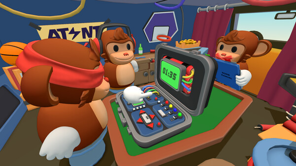 BOMBANANA! screenshot showing the van bomb-defusal scene